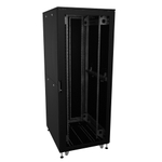 Шкаф напольный разобранный 19'' IT-CQE-N 24U 600x1000мм, крыша с вырубкой, дверь перф. и перф., одинарные боковые панели, серый RAL7035