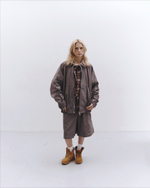 Zip-Up Shirt Jacket Shark Skin