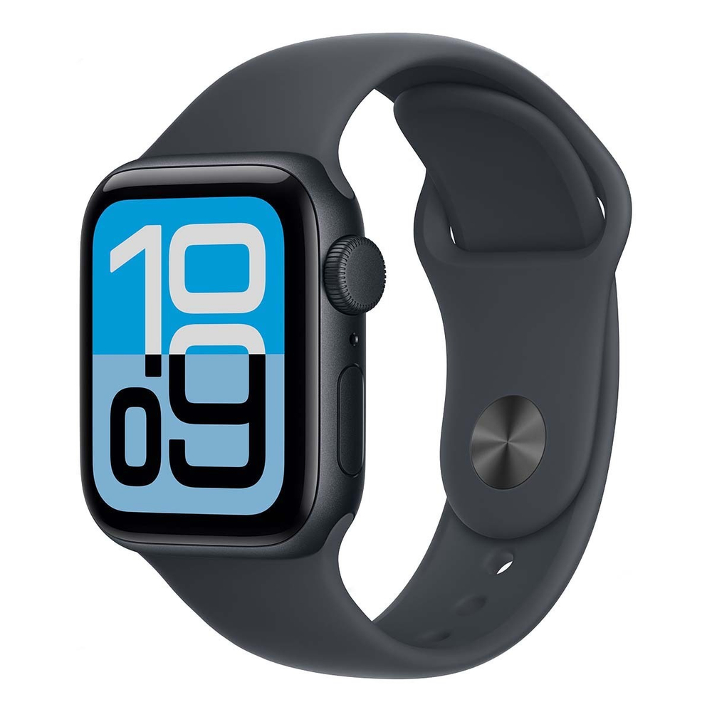 Apple Watch SE 3 (2025), 44 мм корпус из алюминия цвета «Midnight», ремешок Sport Band размера M/L цвета «Midnight»