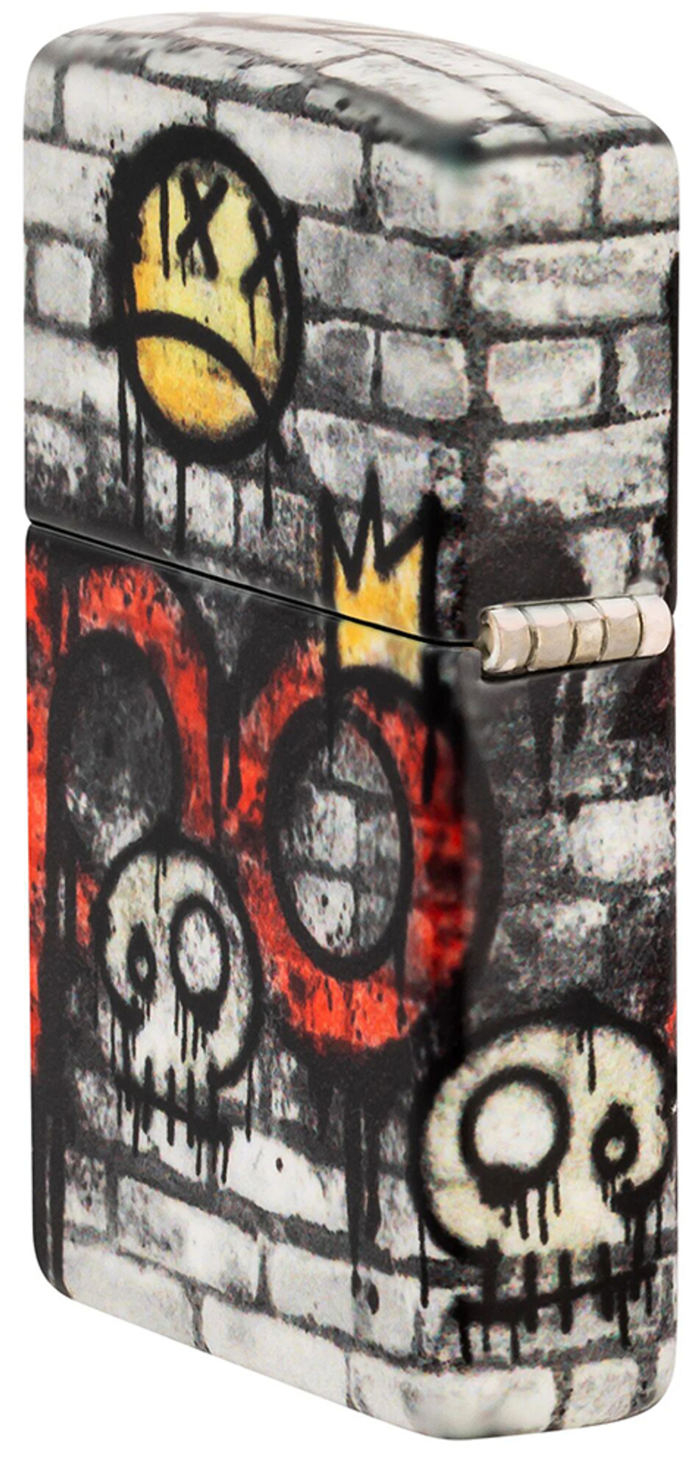 Зажигалка ZIPPO Graffiti King с покрытием 540 Matte, латунь/сталь, разноцветная, матовая, 38x13x57 м