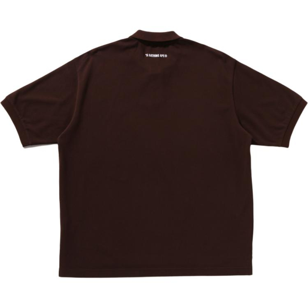 A Bathing Ape One Point Relax Fit Polo Shirt коричневый