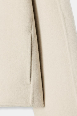 ZARA КОРОТКОЕ ПАЛЬТО ИЗ СМЕСОВОЙ ШЕРСТИ — ZW COLLECTION, ЭКРЮ