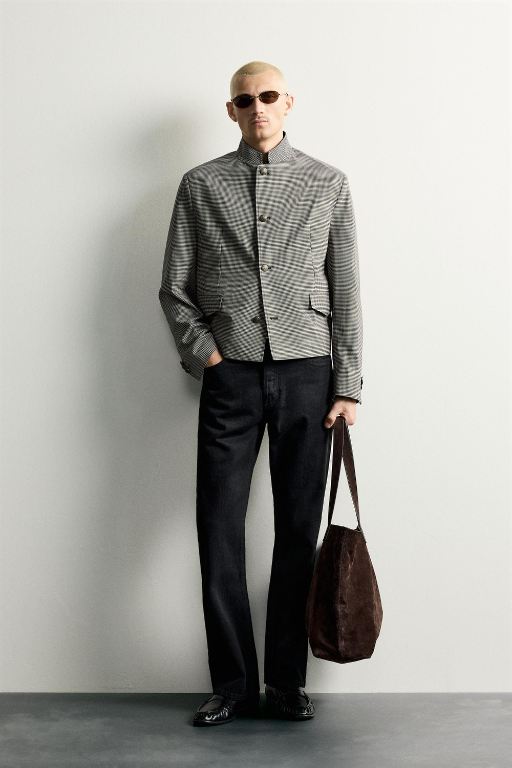 УКОРОЧЕННЫЙ БЛЕЙЗЕР В КЛЕТКУ — ZARA