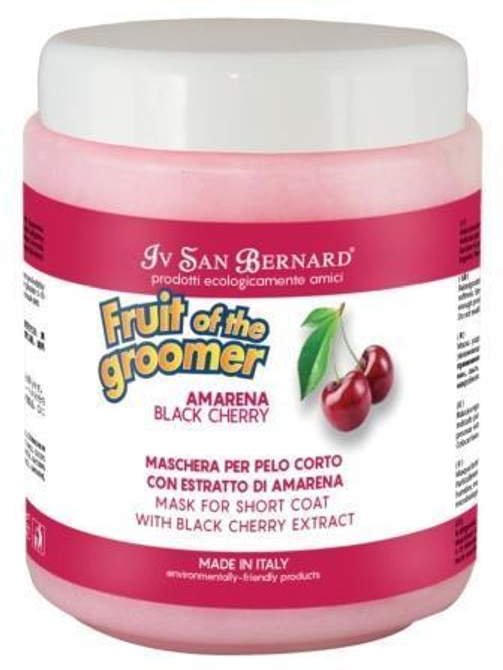 Восстанавливающая маска Iv San Bernard Fruit of the Grommer Black Cherry для короткой шерсти с протеинами шелка
