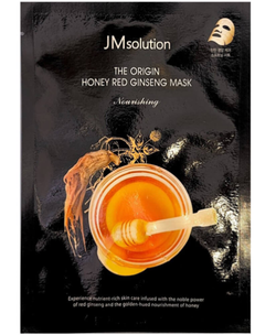 JMsolution The Origin Honey Red Ginseng Mask маска тканевая питательная с женьшенем и прополисом