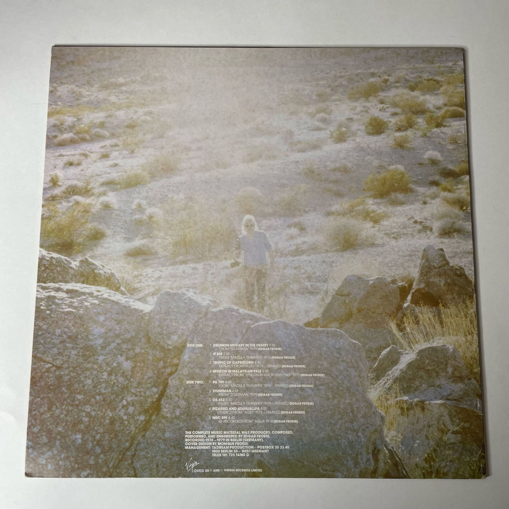 Винтажная виниловая пластинка LP Edgar Froese Solo 1974 1979 (UK 1982)