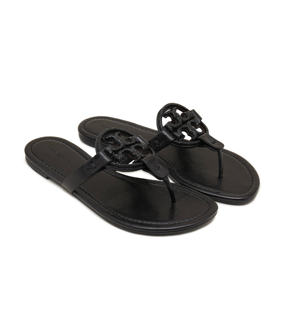 кожаное вьетнамки miller pave TORY BURCH - черный(145945)