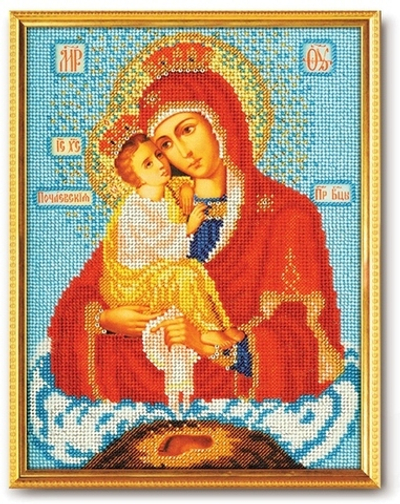"Богородица Почаевская"-В-170 вышивка