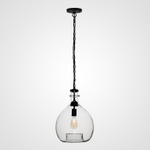 Подвесной светильник со стеклянным плафоном hand-craft в виде бутылки GLASSBOTTLE 1