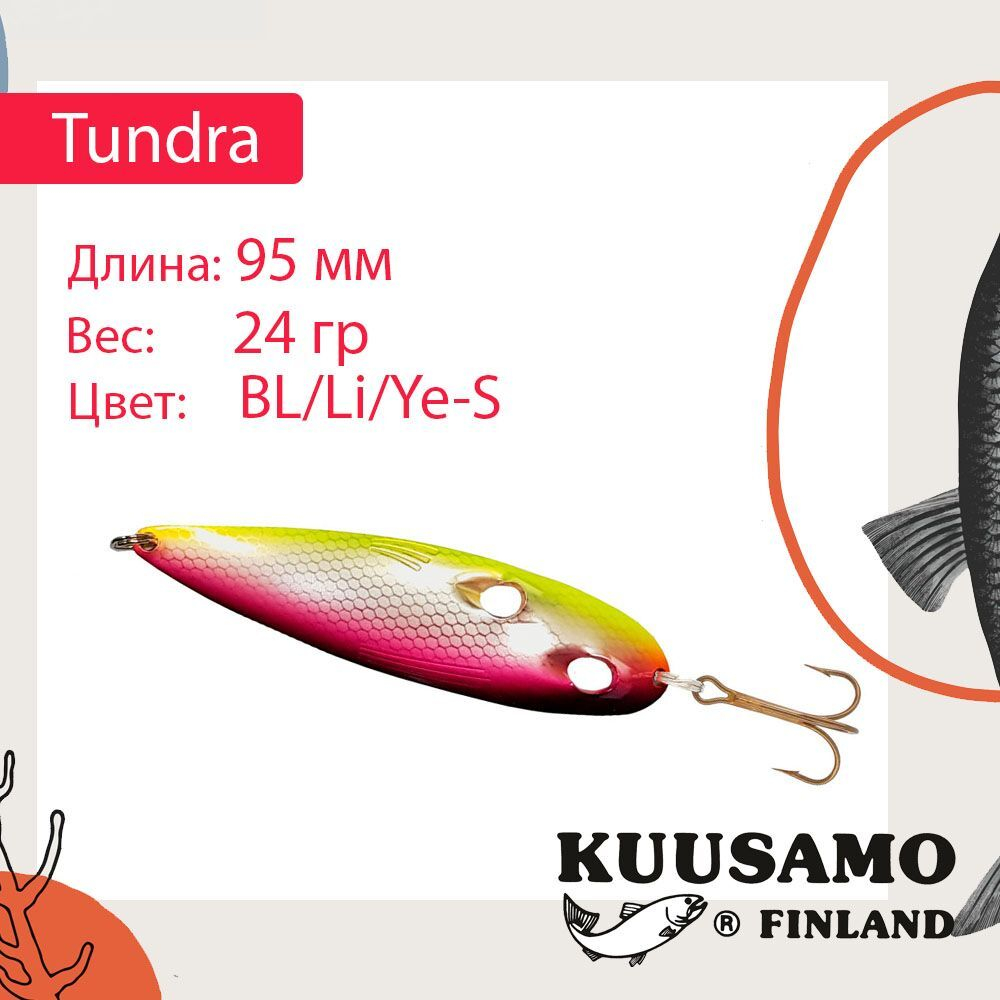 Блесна для рыбалки Tundra 85 мм колебалка 19 г