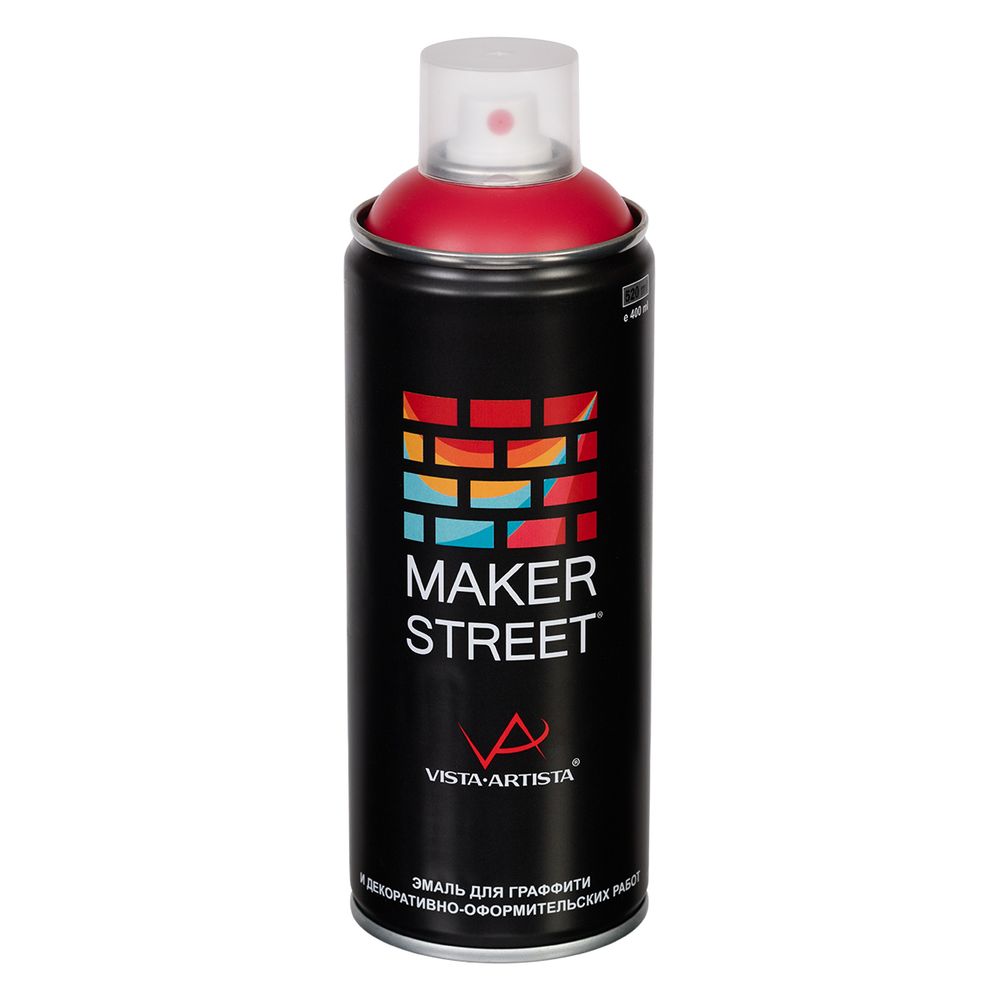 Эмаль для граффити 400 мл, 208 Ярко-красный, Makerstreet, MS400 Эмаль для граффити 400 мл, 208 Ярко-красный, Makerstreet, MS400