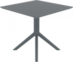 Стол пластиковый, Siesta Contract Sky Table 80, темно-серый