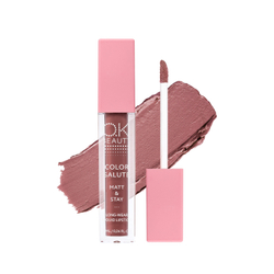 Матовая стойкая жидкая губная помада OK BEAUTY COLOR SALUTE MATT & STAY