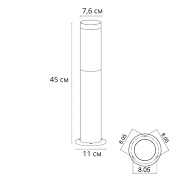 Ландшафтный светильник 1*E27 A3158PA-1BK черный Salire Arte Lamp