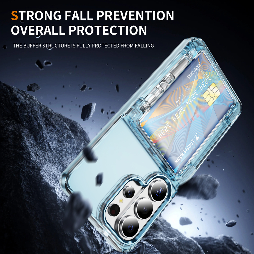 Прозрачный чехол Lumen Case с подставкой 2‑в‑1 и отделением для карт: Samsung Galaxy S25 Ultra
