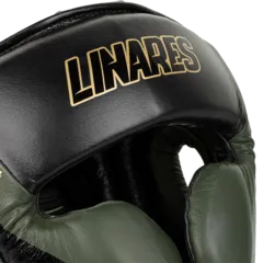 Боксерский шлем Venum Proboxing Cheek Headgear Linares Edition Khaki/Black/Gold