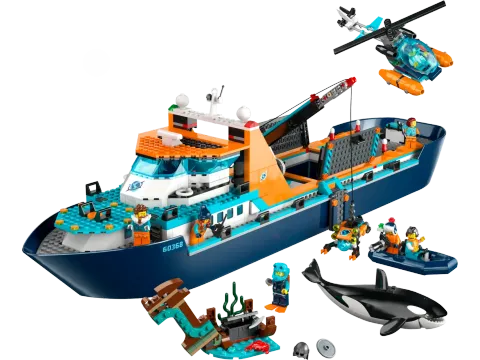 Конструктор LEGO City 60368 Корабль «Исследователь Арктики»