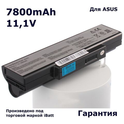 Аккумулятор iBatt 7800mAh для ноутбука Asus A73, A72, N73S