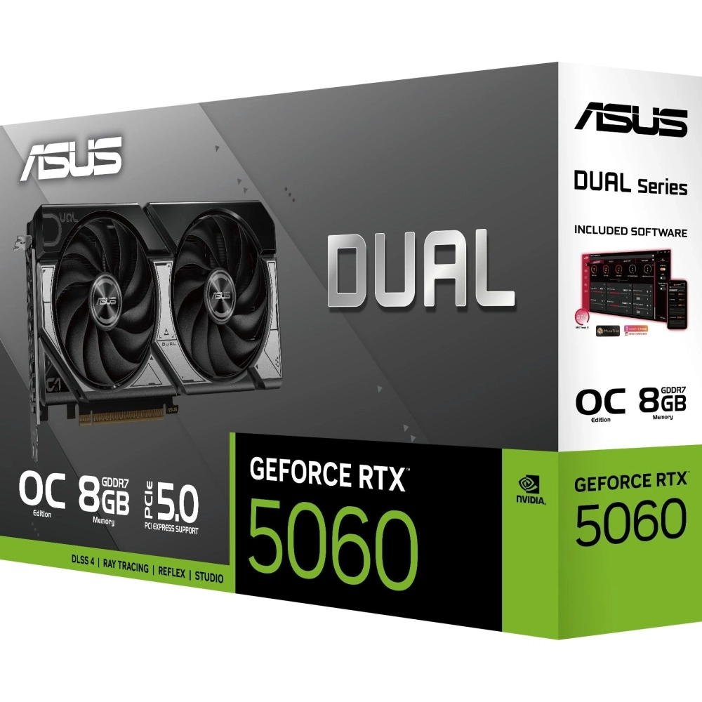 Видеокарта ASUS DUAL-RTX5060-O8G//RTX5060 HDMI DP*3 8G D7