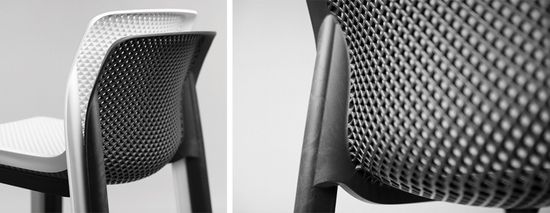 Стул барный Net Stool пластиковый Nardi Италия черный