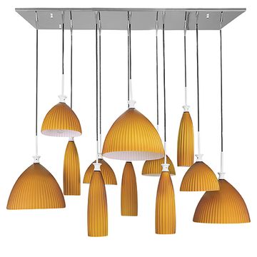 Подвесной светильник 810223 хром/янтарный Agola Lightstar