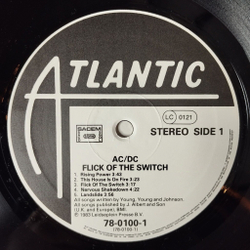 Винтажная виниловая пластинка LP AC DC Flick Of The Switch (France 1983)