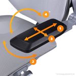 Эргономичное кресло Everprof Atom Black Сетка Черный