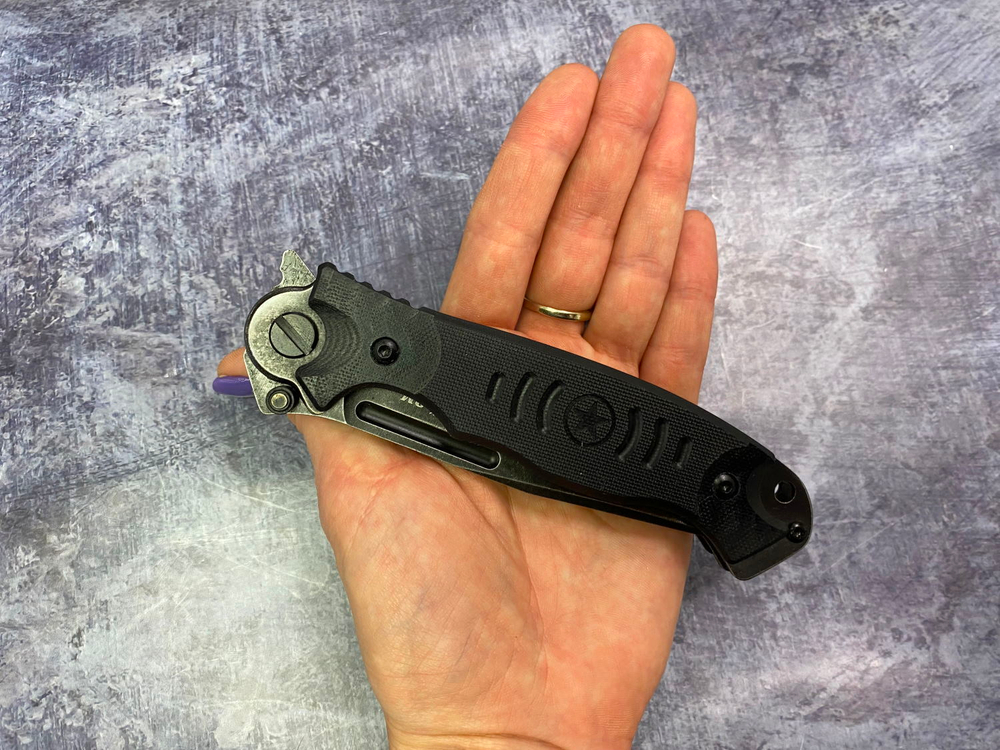 Складной нож Офицерский-2М НОКС, Blackwash, сталь AUS8, 320-589404