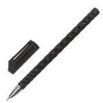 Ручка шариковая масляная BRAUBERG "Orient", 1шт, ЧЕРНАЯ, корпус черный, игольчатый узел 0,7 мм, линия письма 0,35 мм, 143000