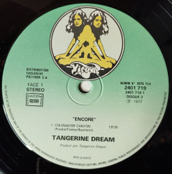 Винтажная виниловая пластинка LP Tangerine Dream Encore (France 1977)