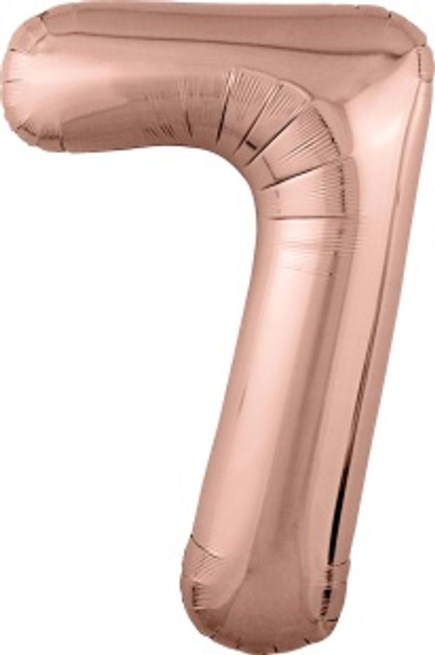 Agura Шар 40'' / 102 см "Цифра 7" Slim Розовое Золото (БГ-60)