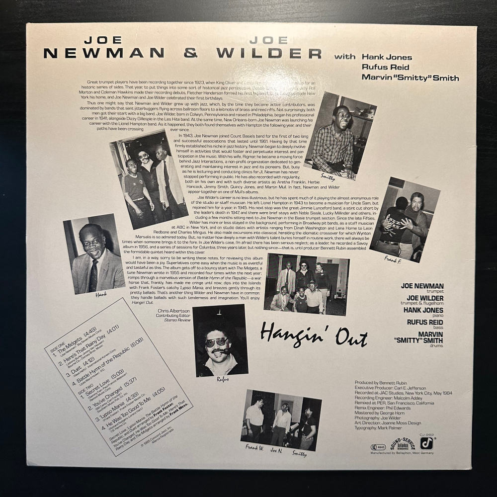 Joe Newman & Joe Wilder - Hangin' Out (Германия 1985г.)