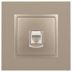 Розетка ЭРА Elegance 14-3107-04 информационная RJ45 IP20 шампань | Эра Elegance