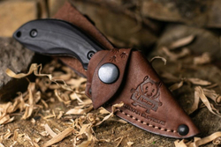 Нож Kizlyar Supreme Hammy Sleipner SW (StoneWash, G10, кожаный чехол)