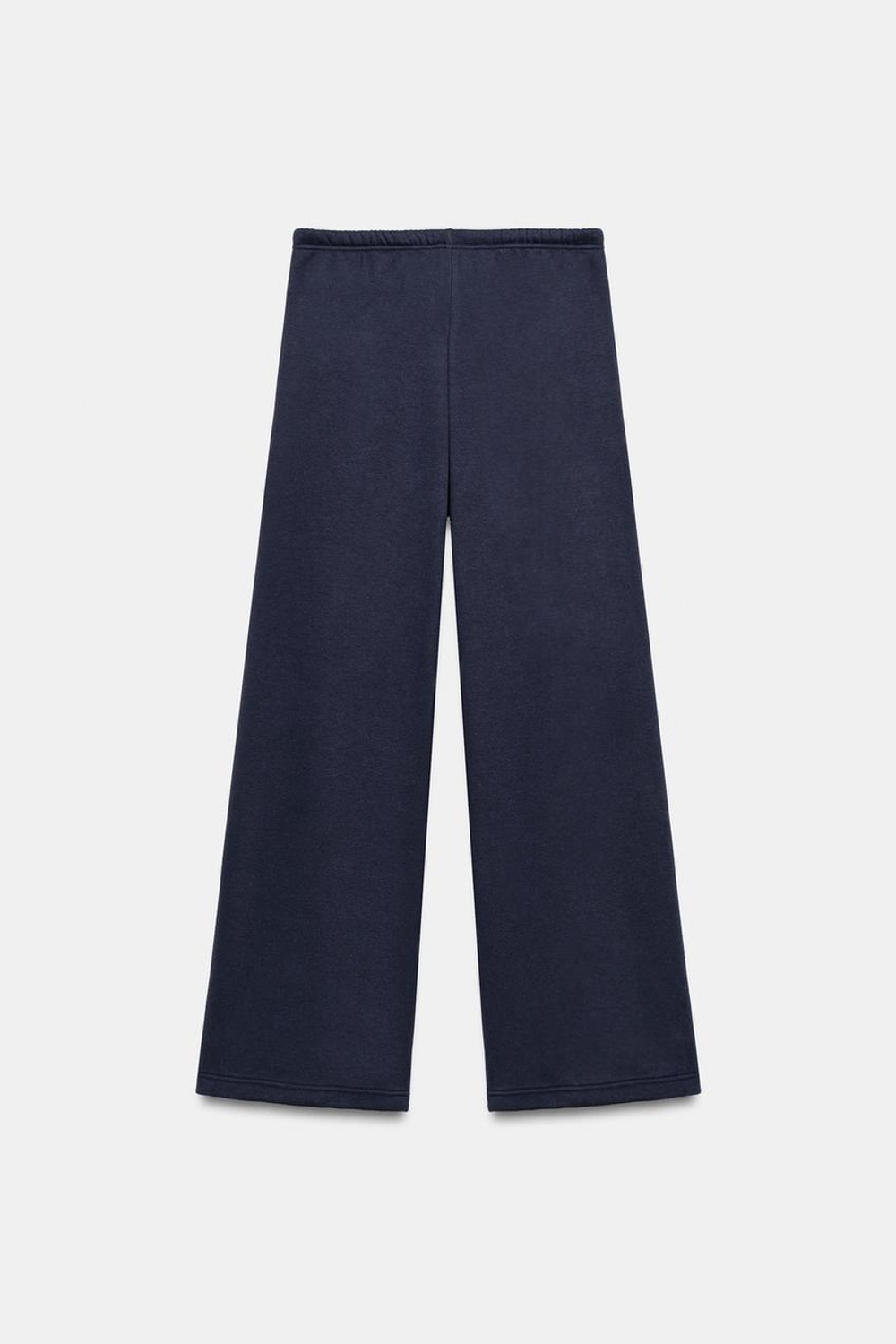 ZARA БАЗОВЫЕ БРЮКИ ПРЯМОГО КРОЯ, МОРСКОЙ СИНИЙ