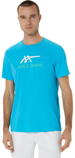 Мужская теннисная футболка Asics Court Graphic - небесный