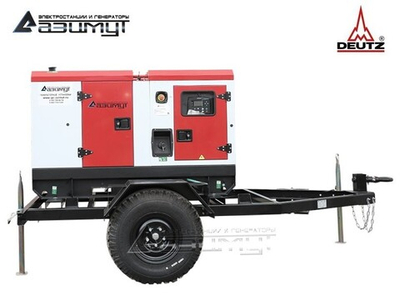 Дизельный генератор Азимут ЭД-25-Т400-2РКМ6C Deutz на шасси в кожухе с автозапуском