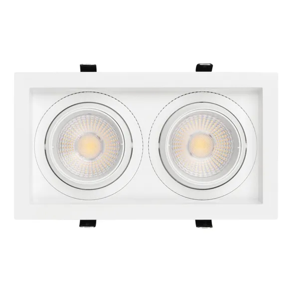 Светильник MS-VORTEX-BUILT-S250x140-2x30W Warm3000 (WH-WH, 50 deg, 230V) (Arlight, IP20 Металл, 5 лет) 042369