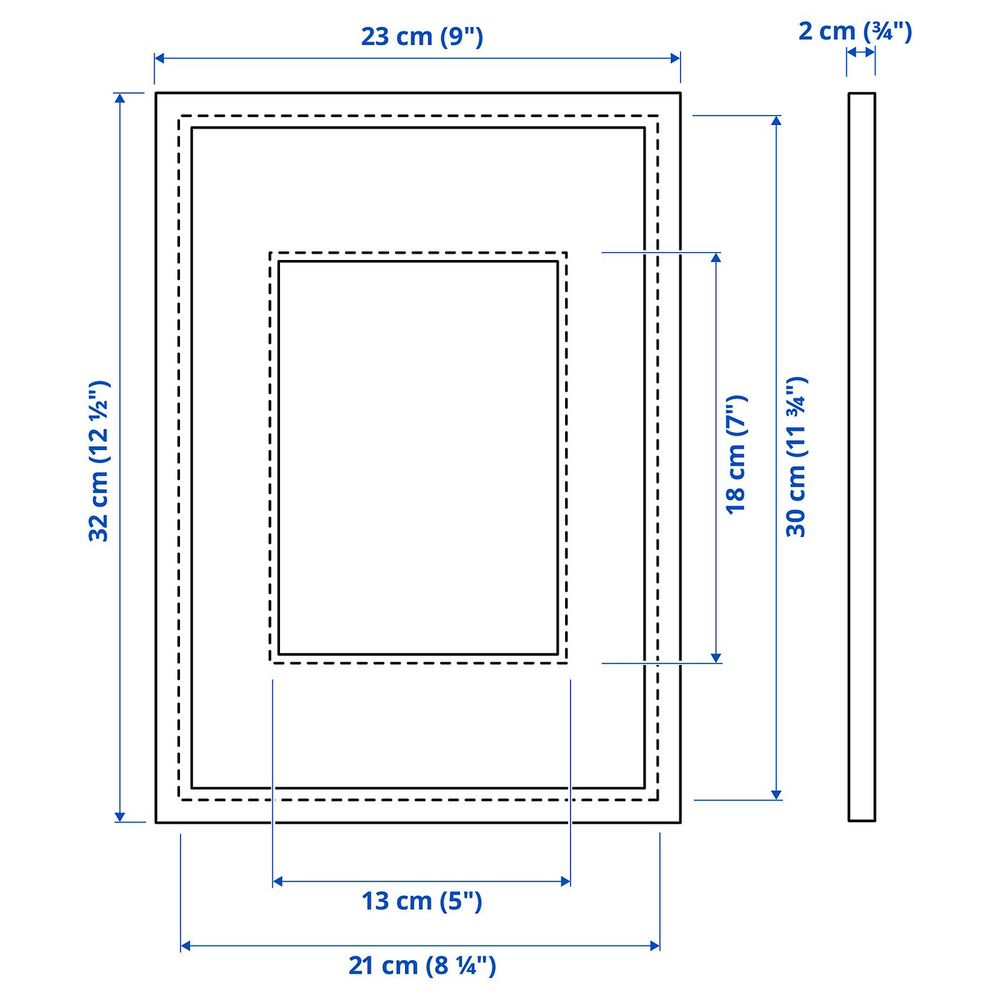 IKEA KNOPPÄNG  (ИКЕА КНОППЭНГ)  -  Рамка - белая 21x30 см