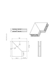 Соединитель угловой UX5 CLT 0.226 02 BL Crystal Lux