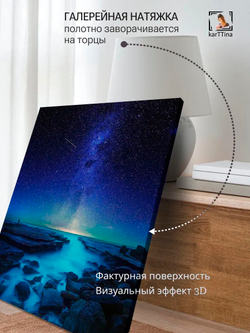 Картина "Звездная ночь", интерьерная 30х40см 1шт.