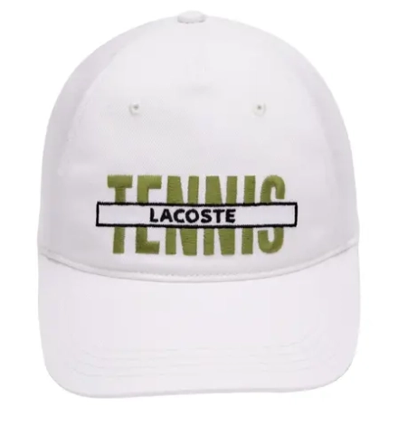 Теннисная кепка Lacoste Embroidered Cotton Gabardine - white