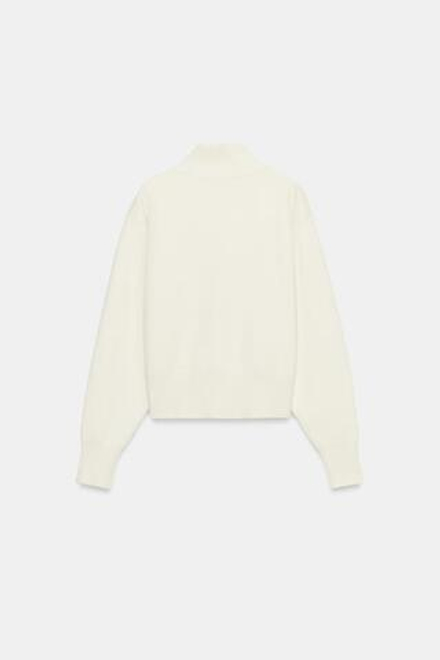 ZARA СВИТЕР С ВЫСОКИМ ВОРОТНИКОМ, ЭКРЮ