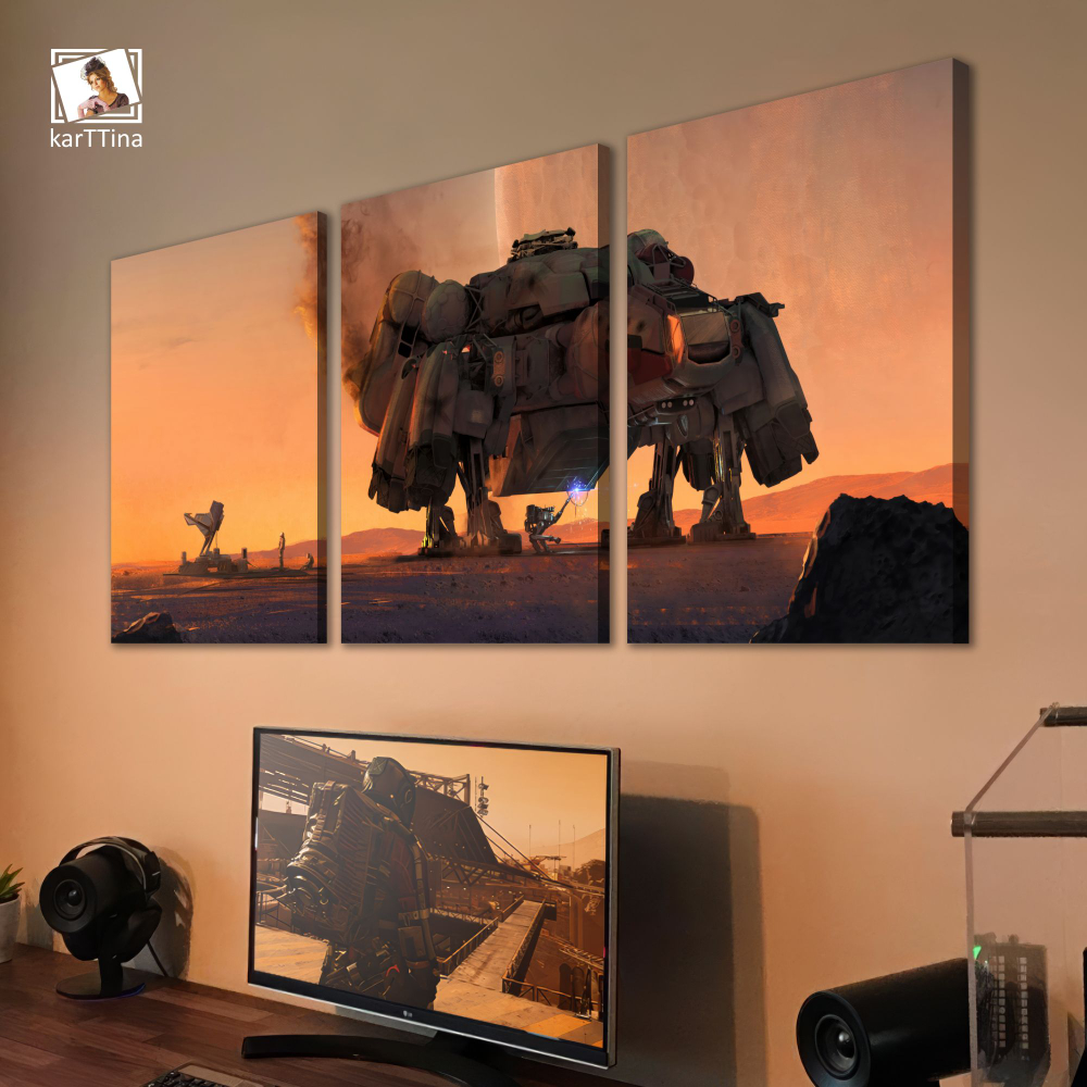 Картина на стену модульная Starfield, 150 см х 70 см