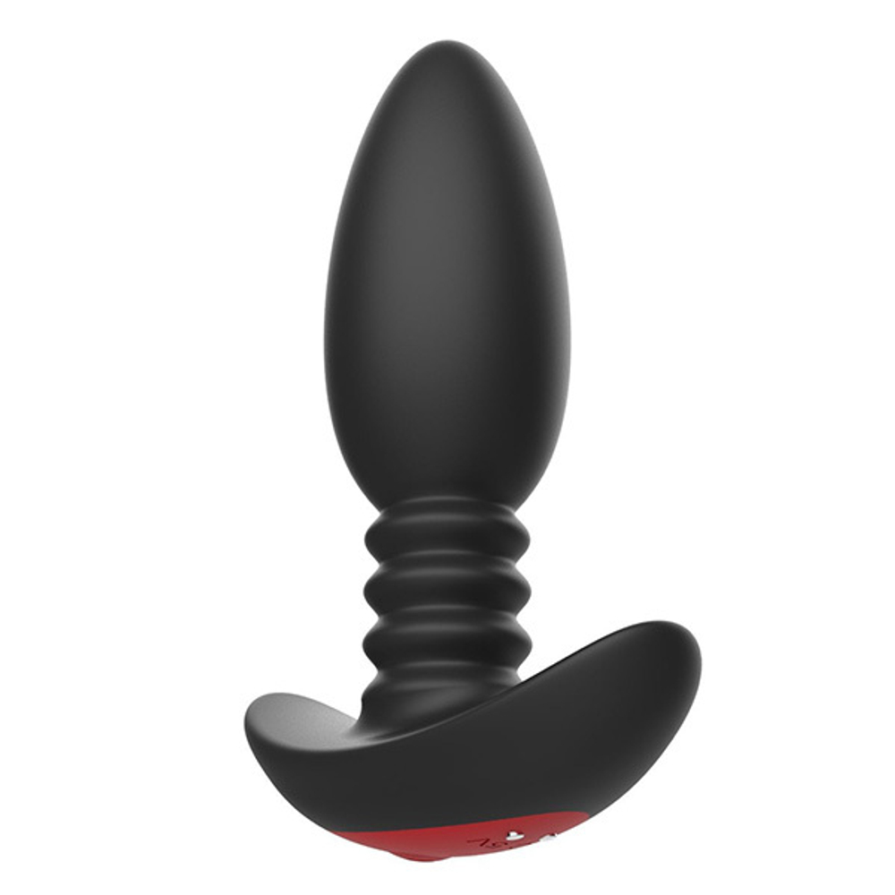 Черная анальная вибропробка 13,5см с пультом ДУ I-Moon Anal Vibrator MY-621