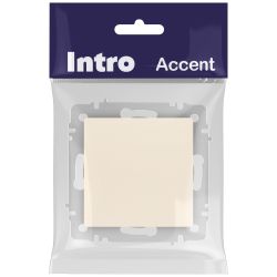 Переключатель Intro Accent 6-103-02 10А-250В, IP20, СУ, AL/CU, слоновая кость | Intro