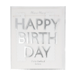 Гирлянда серебряная "С Днем Рождения" [Happy Birthday] 1.8 м