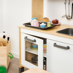 IKEA DUKTIG (ИКЕА ДУКТИГ) — Игрушечный сервиз 8 чашек/тарелок, разные цвета, фото 3