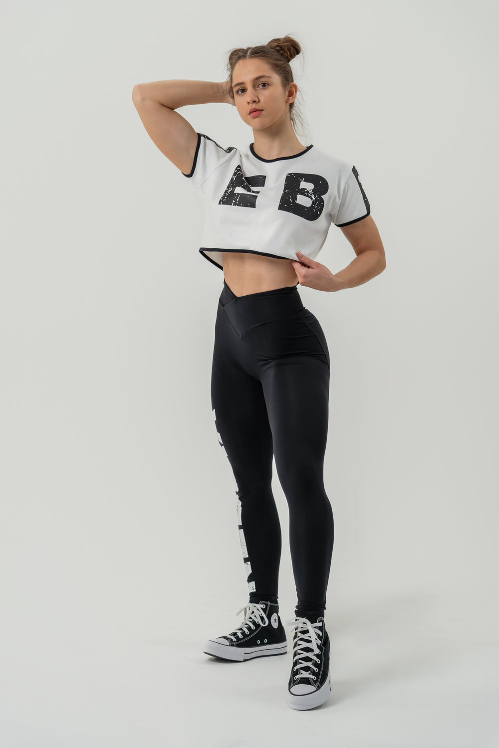 ЛЕГИНСЫ HIGH WAISTED GYM LEGGINGS GLUTE CHECK 613 ЧЕРНЫЕ