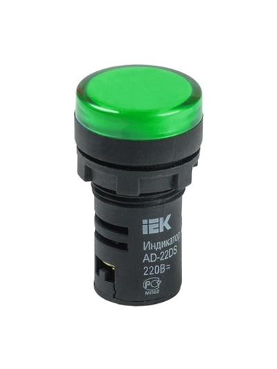 Лампа светосигнальная AD22DS d22мм 230В AC/DC зел. KARAT IEK BLS10-ADDS-230-K06
